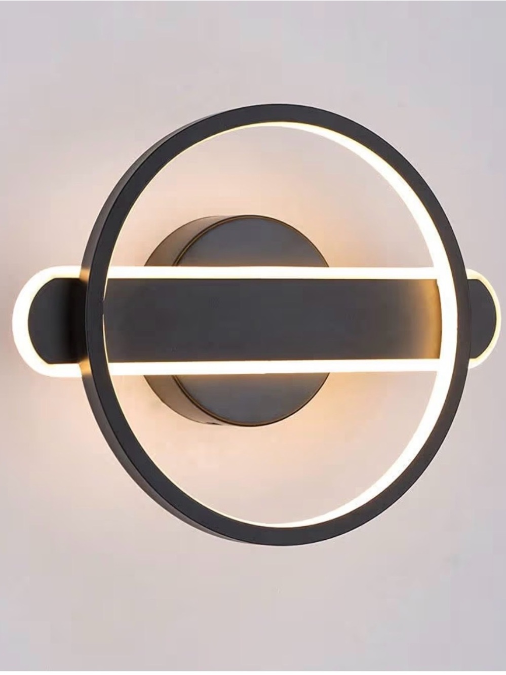 Modern Circular LED Wall Sconce in Matte Black
